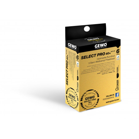 Gewo Select Pro 40+ Balles *** pack de 6