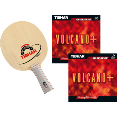 Tibhar Raquette Champ + 2 Volcano x5