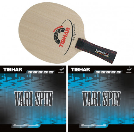 Tibhar Bat IV-L Light Contact + 2 Vari Spin