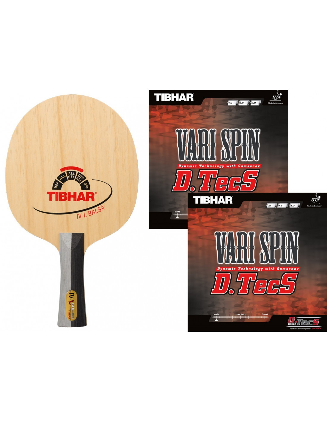 PRO SPIN tafeltennisbatje met Pro Carbon Fibre